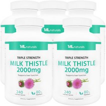 [미국번개배송] 착한명품 마이라이프 내추럴스 고함량 밀크시슬 2000mg 240정 5병