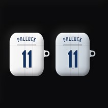 와우박스 2021시즌 로스앤젤레스 다저스 AJ 폴락 싸인 에어팟 버즈 하드 케이스, 무광 하드케이스, 버즈(밑판 흰색)