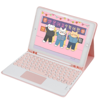 너무이쁜 갤럭시탭 매직 블루투스 키보드 마우스 마그네틱 A7 A8 S6 S7 S8 S9 PLUS +, A7 10.4 inch, PINK, 케이스 키보드+터치패드+마우스+(사은품 거치대)