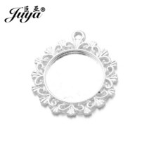 10 개/몫 25 미리메터 카보 숑 기본 매력 펜던트 베젤 설정 목걸이 DIY 보석 만들기 공예 액세서리 결과