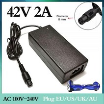 전기 자전거 부품 42V 2A 범용 배터리 충전기 호버 보드 스마트 밸런스 36V 전력 스쿠터 어댑터 충전기 EU / US