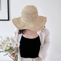 우드피카 리본 와이어 라피아햇 버킷햇 2컬러