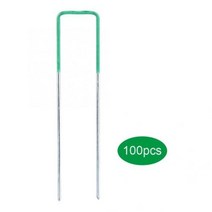 100Pcs 반 녹색 인공 잔디 잔디 정원 U 핀 스테인레스 스틸 못 양산 그물 인공 잔디 고정 스테이플