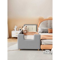 아기저상형침대 높은패밀리침대 보조 사이드 높이조절, 블루 100x180 삼면가드레일+매트리스