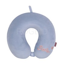 레크리에이션 집 공장 직접 판매 단색 자수 탄성 슈퍼 소프트 메모리 코튼 스냅 버튼 U 자형 베개 목 베개 자궁 경부 베개, {