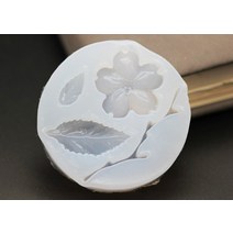 레진아트용 몰드 실리콘 틀 공예 1 pc 벚꽃 꽃 지점 잎 작은 템플릿 실리콘 수지 장식 장식품 diy 보석 액세서리 만들기, 없음