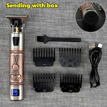 전기 이발기 가정용 이발기 헤어 트리머 셀프 미용실 바리깡 세트 2021 usb 클리퍼 충전식 면도기 수염 전문 남성 커팅 머신 수염 이발사 컷, 원숭이 LCD 상자
