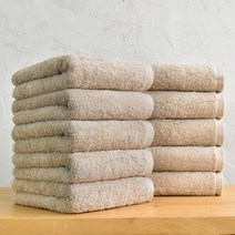 [코튼앨리] 호텔 수건 40수 200g 코마사 타올, 10장, 베이지