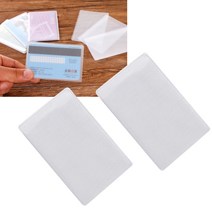 반투명 PVC 카드 명함 케이스 홀더 수납 파우치 1개