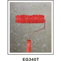 페인트롤러 플라스틱 손잡이가있는 7 인치 페인팅 벽 장식 empaistic 나무 곡물 꽃 패턴 페인팅, n, N