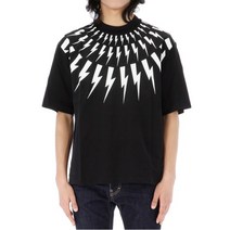 [닐바렛] 23SS 이지 드롭 숄더 페어아일 썬더볼트 반팔 티셔츠 PBJT047 524