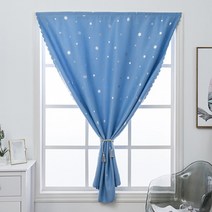 거실 침실 용 현대 창 커튼 핫 실버 별 블랙 아웃 커튼 베이지 블루 레드 핑크 패널 커튼