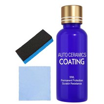 고광택 세라믹 자동차 코팅 키트 스크래치 방지 실란트 30ML 미러 페인트 보호 스폰지와 천으로, 한개옵션0
