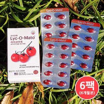 라이코펜 토마토효능 항산화제 라이코마토 15mg 6팩(6개월분), 6개, 단품, 30정