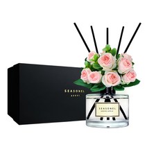시즈넬 블랙라벨 선물세트 디퓨저 200ml 로얄장미 조화 핑크, 프렌치 라벤더(FRENCH LAVENDER)