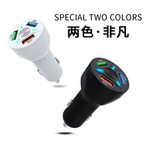 자동차 스마트폰 도매 1on3 인버터 차량용무선충전기, T01-Q.0 3U고속충전, C01-블랙