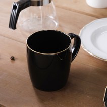 (탑탑리빙) 골드라인 머그블랙2p, 블랙