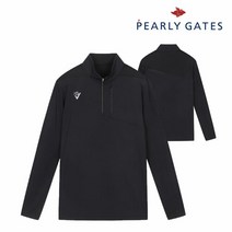 파리게이츠 골프 pearlygatesgolf남성 쿨 반 집업 티셔츠 P511A1TR014_BK, 007, BK
