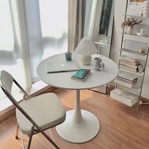 카페 원룸 원형 테이블 성수동 미니멀 낮은 세라믹 스타벅스 원탁 다이닝 엄정화 미니 템바보드 이케아 이동식 둥근 공간활용 사리넨 폭좁은, 직경 60블랙