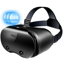 vr챗 확장현실 혼합현실 가정IOT 3D VR 헤드셋 가상 현실 안경 헬멧 5 ~ 7 인치 패션 스마트폰용 컨트롤, 02 with Gamepad1