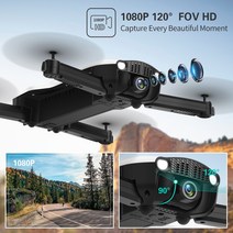 미니 드론 헬리콥터 JJRC H71 접이식 폴더블 원격 제어 1080P HD 카메라 WIFI FPV 광학 흐름 포지셔닝 RC Quadcopter Toy, [02] Black-1 Battery