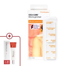 동국제약 시카케어 12cmx3cm 실리콘 겔 시트 1매 흉터관리+안티멜라닌 크림