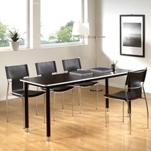 사계절공간연출 블랙책상/회의테이블/1800-600/무료배송, 1800-600블랙엔화이트