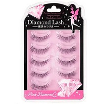 일본직발송 6. 다이아몬드 러시 다이아몬드 러쉬 DIAMOND LASH 【NO.006】5 페어(상속눈썹용) 둥글고 귀여, One Size_One Color, 상세 설명 참조0, One Size_One Color