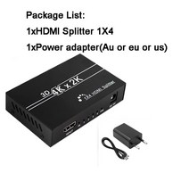 원룸빔프로젝터 가성비빔프로젝터 4k 2k 1x4 hdmi 분배기 full hd 1080p video hdmi 1 in 4 out 스위치 스위처 디스플레이 스마트 tv 모니터, 전원 어댑터 추가, 보여진 바와 같이
