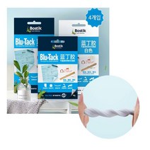 블루택 반영구 점토접착제 4P세트 45g 인테리어 점착제 사진고정 촬영소품 소품고정, 클리너 점착제 4P세트 1개 1PCS, 4개