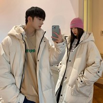 커플롱패딩 루즈핏 점퍼 빅사이즈 룩 블랙 야상 따뜻한