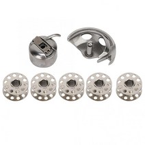 바느질 도구 Bobbins + Bobbin Case + 올드 스타일 가정용 재봉틀 재봉 용품 용 셔틀 훅, 하나, 은