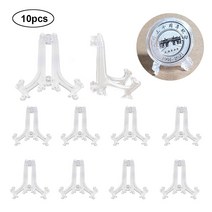 10pcs 조정 가능한 소형 디스플레이 랙 홀더 미니 이젤 수집 가능 챌린지용 밀리터리 코인 메달 게임 명함