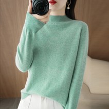 여성용 데일리 반목 니트 4Q452