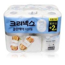 크리넥스 클린에어 키친타월 6롤 핸드타올 주방타월 0.2390ea, 쿠팡리치팟 본상품선택