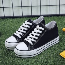 메이비누스 키높이 통굽 스니커즈 5cm 로우 캔버스 컨버스화