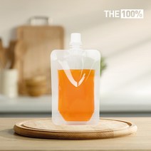 THE100% 스파우트 파우치 투명 음료파우치 쥬스팩 음료팩 100ml 11파이 50매