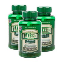 홀랜드앤바렛 영국 Holland & Barrett Flaxseed Linseed Oil 플랙씨드 오일 아마인유 1000mg 60캡슐, 3팩