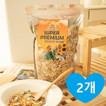 슈퍼주 수퍼 프리미엄 중형새 사료 1.2kg, 1200g, 2개입