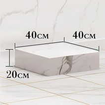 모던 화이트 마블 대리석 사각 진열대 백화점 매장진열대 가방진열대 신발진열대, 단일사이즈, 대리석 플랫폼 40x40x20
