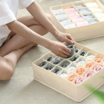 옷정리트레이 수납함 리빙박스 정리의달인 심플 속옷정리함, 그레이, C(양말용), 1개