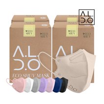 브랜드없음 [알도]에코슈브 새부리형 컬러 마스크(대형) 25매입 4개(총 100매), 베이비핑크