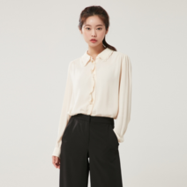 [랩] 텐셀 프릴 셔링 블라우스 AL3WB860