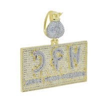 실버 목걸이 와이프생일선물 50대 엄마 갑상선 학생 여자친구 Iced Out Bling CZ 편지 CFN 펜던트 Two Tone Color Zircon Nothing Charm