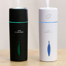 캔들 USB 미니 무드등 가습기 사무실 캠핑 세척 편한 무소음 소형 차량용 대용량 휴대용 초음파 원룸, 블랙