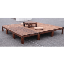 야외 평상 마루 나무 옥상 정원 프레임 피크닉 캠핑, 길이 100x너비 100x높이 36 스폿1㎡