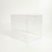 PVC투명 정사각 케이스, 16호(c10매), 1개, 투명