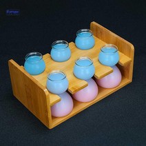 세트 아그와잔 레이어 나무받침 폭탄주 아그와밤, 세트 (컵 6개+선반 1개)