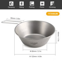 캠핑코펠 캠핑용기 반합 컵 그릇 후라이팬 냄비 식기 쟁반 물통 휴대용 다목적 다기능 경량 NEW 캠핑조리도구 137, 티탄