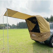 감성캠핑 차박 도킹 텐트 차량 그늘막 모기차단, 블랙(텐트+폴대)